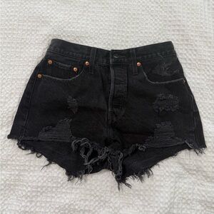 Levi's Black Denim Jean Shorts